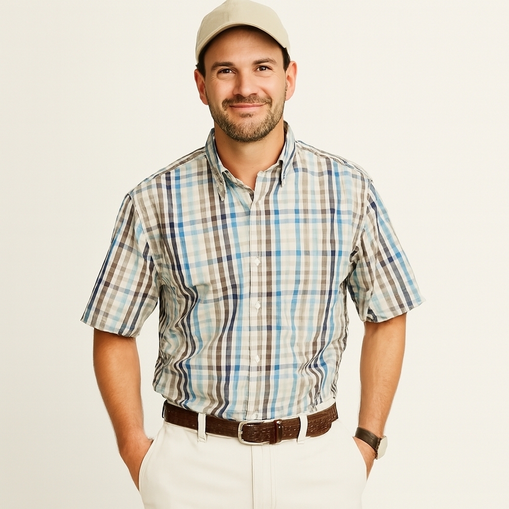Barbour Multicolor Plaid Button Up Preppy Outdoor Office Country Club Shirt Mens